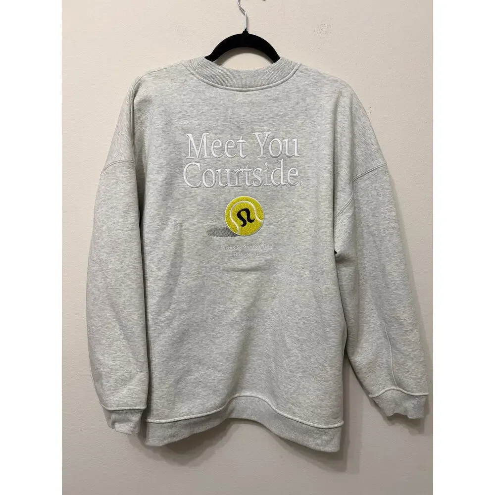 NWT Women's Lululemon Big Cozy Pullover Tennis Heathered Core Sz L $168 MSRP - Picture 2 of 2